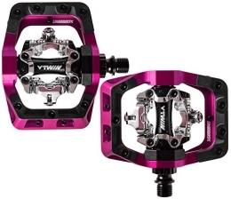 DMR Spares Dmr VTwin Pedal - Magenta / Anodised Alloy Cage Aluminium Clipless Mountain Biking Bike MTB Flat Pedals Cycling Cycle Freeride Enduro Trail Downhill Dirt Jump Riding Ride Part Component Accessories