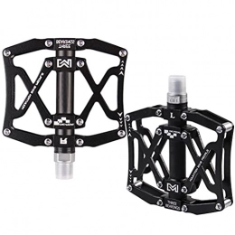 Doherty 1 Pair Bicycle Pedals,9/16 Inch Axle CNC Aluminium MTB Pedals with 3 Sealed Bearings Non-Slip Pedal for E-Bike Mountain Bike Road Bike