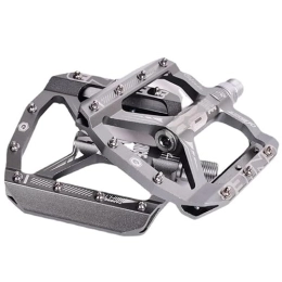 BBxunsless Mountain Bike Pedal Downhill Bicycle Palin Bearing Pedals XC Mountain Bike Pedals Road Bike Pedals CNC Aluminum Alloy High-Strength Pedals (Ti)