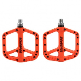 DRAKE18 Spares DRAKE18 Mountain Bicycle Pedal Lightweight Nylon Fiber Bearings CNC 9 / 16 Universal Thread Spindle No-Slip Road City Bikes Pedal Black / Blue / Orange / Red / Yellow, Orange