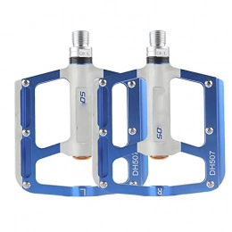 DSFHKUYB Spares DSFHKUYB Cycling Bike Pedals, Light Aluminium Non-Slip MTB Pedals with 3 Sealed Bearings, Wide Platform Bicycle Pedals for Mountain Bike, Blue