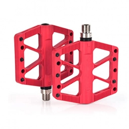 DSFHKUYB Spares DSFHKUYB Mountain Bike Pedals Flat MTB Pedals Nylon Fiber Bicycle Platform Pedals for Road Mountain BMX MTB Bikes, Red