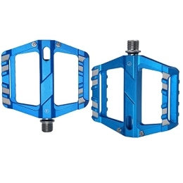 DSFHKUYB Mountain Bike Pedal DSFHKUYB Mountain Bike Pedals, Road Bike Pedals Aluminum Alloy Spindle 9 / 16Inch with Sealed Bearing Anti-skid and Stable Mountain Bike Flat Pedals for Mountain Bike BMX and Folding Bike, Blue