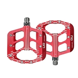 DSFHKUYB Spares DSFHKUYB Mountain Bike Pedals, Super Bearing MTB Bike Pedals, Aluminum Alloy DU Spindle 9 / 16" Road Bike Pedals with Sealed Bearing, Red