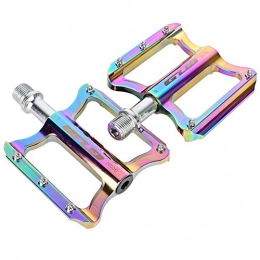 BEOOK Mountain Bike Pedal Electroplating Colorful Bicycle Pedals Aluminum Alloy Mountain Bike Pedals Non-slip and Durable Suitable for Mountain Bikes Road Bikes Etc. A
