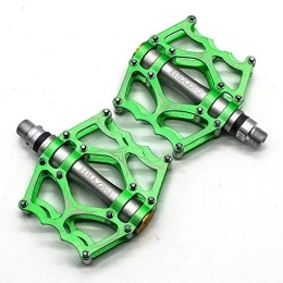 Evetin Mountain Bike Pedal Evetin Flat Ultra-Light MTB Road Bike Bicycle Aluminium Alloy City Bike Pedals 40 (Green with Grey)