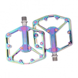 F Fityle Spares F Fityle Bicycle Pedals Road Mountain Bike Pedals 9 / 16 Aluminum Alloy Flat Platform Bearing Pedals - Colorful