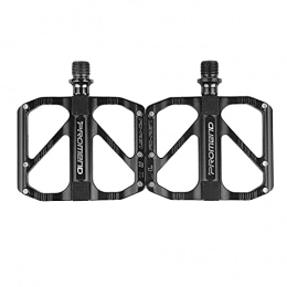 F Fityle Spares F Fityle Black Mountain Bike Pedals, Flat Bike Pedals, 9 / 16 Inch, Road Bike Pedals, Lightweight Flat Pedals for Mountain Bike, 3 Bearings