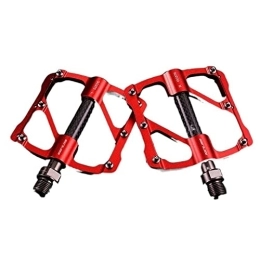 RULER Mountain Bike Pedal F XiaoY Mountain Bike Pedal Aluminum Alloy Bearing Pedal Bike Carbon Fiber Road Bike Pedal Bike Parts F XiaoY (Color : Rosso)