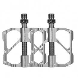 FANGXUEPING Bicycle Pedal Road Bike Carbon Fiber Bearing Pedal Mountain Bike 3 Palin Pedal One size Silver Mountain