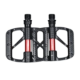 FIVENUM Spares FIVENUM CNC Mountain Bike Pedals Bicycle BMX / Mountainbike Bike Pedal 9 / 16 Universal With Night Light Reflective Plate Parts Accessories (Color : Black)