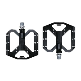 FMOPQ Spares FMOPQ Mountain Non-Slip Bike Pedals Platform Bike Flat Alloy Pedals 9 / 16 Inch 3 Bearings Suitable for Road Mountain Bike