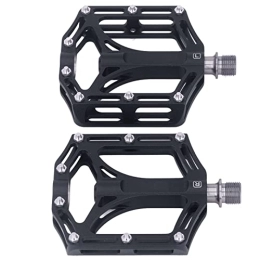 FOLOSAFENAR Mountain Bike Pedal FOLOSAFENAR Metal Bike Pedals, Easy Installation Titanium Alloy Lightweight 1 Pair Mountain Bike Pedals for Mountain Bike for MTB Bike(Black)