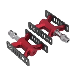 FOLOSAFENAR Mountain Bike Pedal FOLOSAFENAR Replacement Bicycle Pedals, Labor Saving DU Bearing Bike Pedals Lightweight for Mountain Bikes(Red)