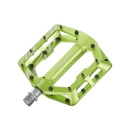 Funn Spares Funn Funndamental Flat Pedals - Wide Platform Bicycle Pedals for BMX / MTB Mountain Bike, Adjustable Grip for Outstanding Stability, 9 / 16-inch CrMo Axle (Green)