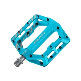 Funn Spares Funn Funndamental Flat Pedals - Wide Platform Bicycle Pedals for BMX / MTB Mountain Bike, Adjustable Grip for Outstanding Stability, 9 / 16-inch CrMo Axle (Turquoise)