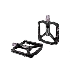 FURLOU Spares FURLOU Ultra-Light Bicycle Pedal Full CNC Mountain Bike Pedal L7U Material + DU Bearing Aluminum Pedal Pedals (Color : Schwarz)