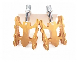 FXDC Spares FXDCY Mountain Bike Pedal Road Folding Bicycle Bearing Pedal Foot Bicycle Parts (Color : Gold)