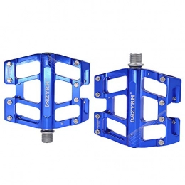 FYLY Spares FYLY-Mountain Bike Pedals, 3 Sealed Bearings Bicycle Pedals, CNC Non-Slip Lightweight Cycling Platform Pedals, for Road BMX MTB, Blue
