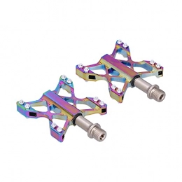 Gaeirt Spares Gaeirt Colorful Bike Pedals, Bicycle Anti‑Slip Pedals Made Of Molybdenum Steel Non‑slip and Wear‑resistant for Mountain Bikes and Road Bikes