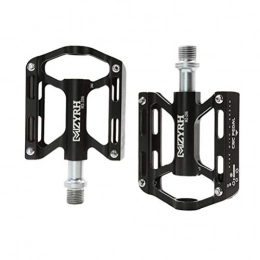Garneck Spares Garneck 1 Pair Aluminum Alloy Bicycle Pedals Cycling 3 Bearing Pedals for Mountain Bike Road Bike Parts Accessories (Black)