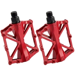Garneck Spares Garneck 2 Pcs Universal Bicycle Pedals Non-Slip Bicycle Platform Pedals Replacement for Electric Mountain Road Bike Red