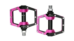 GENGGENG Spares GENGGENG YEJIANGHUA Fit For New 328 Mountain Bike Pedal Seal 3 Bearing Hollow CNC Aluminum Alloy Wide Non-slip Road Bike Folding Bike Mtb Bicycle Pedal (Color : Black pink)