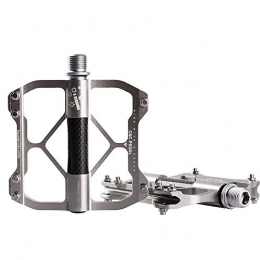 Gimitunus-BikeP Mountain Bike Pedal Gimitunus-BikeP Lightweight Bike Pedals, Mountain Bike Aluminum Alloy Pedal Bicycle Accessories Equipped With Bicycle Pedals (Color : Silver)