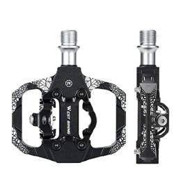 GRONP Clipless Pedals for Mountain Bike - Sealed Bearings Platform Pedals Double-Sided Bike Pedal with Cleats | Bicycle Accessories for Cycling