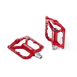 GRTE Mountain Bike Pedal GRTE Mountain Bike Pedals, 9 / 16" Bike Bearings Pedals Non-Slip Road Bike Pedals All Aluminium Pedals, Red