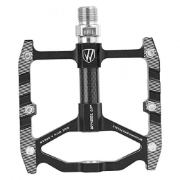 GUOLINGHUI Mountain Bike Pedal GUOLINGHUI Non-Slip Mountain Bike Pedals, Thicken Bike Pedal，CNC Bearing Bicycle Platform，Bearings Bicycles Pedals for 9 / 16 inch Bicycle Platform (Color : Black)