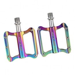 harayaa 1 Pair 9/16'' Pedals Cycling Mountain BMX Bike Bicycle Bearing Flat-Platform Pedals Multicolor