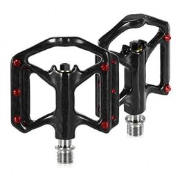 HBBOOI MTB Road Bike Bicycle Cycling Pedals, Ultra Light Bike Pedals Carbon Fiber Platform Pedals Three Bearing Titanium Axle