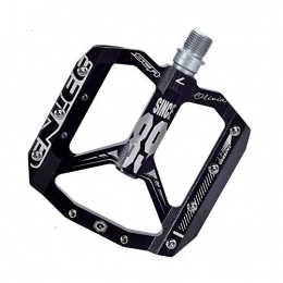 Hxsj Mountain Bike Foot Pedal DH Off-road Bicycle CNC Ultra Light Palin Pedal Downhill Pedal (Color : Black)