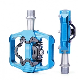 HYE Spares HYE XINGSTOR Bike Pedal SPD Mountain Bike Clipless Pedals Aluminum Alloy Bicycle Pedals Dual Platform Fit For MTB Mountain Bike Road Bike (Color : DBAXDWRV-BLUE)