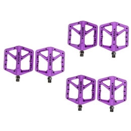 INOOMP Mountain Bike Pedal INOOMP 3 Pairs Bicycle Pedal Parts Bearing Treadle Se Bike Accessories Pedals Bike Pedals Mountain Bike Adult Road Bike Pedals Cycling Treadle Travel Off-road Appendix Purple Nylon