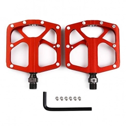 Jadeshay Mountain Bike Pedal Jadeshay Pedals Road Mountain Bike Bicycle Pedals Aluminum Sealed Bearing 9 / 16 1Pair (Red)