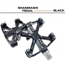 JESSIEKERVIN Spares JESSIEKERVIN YY3 Fixed Gear Bicycle Pedal Aluminum Alloy Wide Bearing Pedal Universal Non-slip Mountain Bike Pedal (Color : Black)