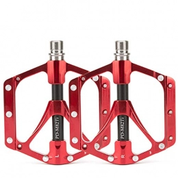 JINGJIE Spares JINGJIE Mountain Bike Pedal, Bike Pedal Wear-Resistant Pressure-Resistant Step-Resistant Lightweight Bicycles Pedal for Mountain Bike Bicycles, Bright red