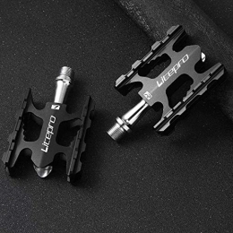 JJJ Spares JJJ Mountain Road Bike Pedal Bike Platform Pedals Anti-skid Treadle Foldable Aluminum Alloy For Bicycle Cycling Accessory durable (Color : Black)