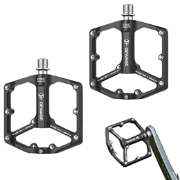 Joliy Mountain Bike Pedal,Aluminum Alloy Bicycle Wide Platform Flat Pedals - Sealed Bearing Design Mountain Bike Pedal