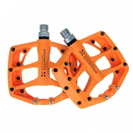 Jtoony Mountain Bike Pedal Jtoony Bike Pedals Mountain Bike Pedals 1 Pair Aluminum Alloy Antiskid Durable Bike Pedals Surface For Road BMX MTB Bike 5 Colors (SMS-NP-1) Bicycle Pedals (Color : Orange)