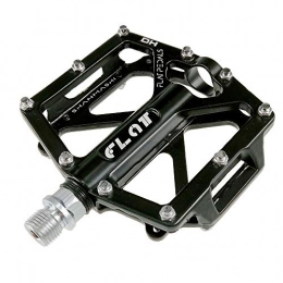 Jtoony Mountain Bike Pedal Jtoony Bike Pedals Mountain Bike Pedals 1 Pair Aluminum Alloy Antiskid Durable Bike Pedals Surface For Road BMX MTB Bike Black (SMS-FLAT) Bicycle Pedals