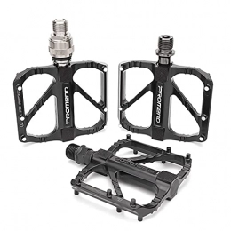 JTXQSI Spares JTXQSI Bicycle Pedals, A Pair Of Bicycle Flat Pedals Replacement Aluminum Steel Black Quick Release Non-slip Mountain Bike Road Bike Parts