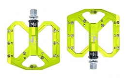 JTXQSI Spares JTXQSI Bicycle Pedals, Aluminum Alloy Pedals For Mountain Road Bikes, Ultra-light Bicycle Bearing Pedals, New Flat Non-slip Riding Pedals (Color : Blue Pedal)