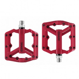 JTXQSI Spares JTXQSI Bicycle Pedals, New Bicycle Pedals For Road And Mountain Bikes (Color : Dark red)