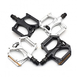 JTXQSI Spares JTXQSI Mountain Bike Pedals, Aluminum Alloy Bicycle Pedals, Bearing Ultra-light Pedals (Color : Silver)