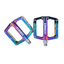 JTXQSI Spares JTXQSI Mountain Bike Pedals, Bicycle Pedals, Ultra-light Aluminum Alloy Colorful Hollow Non-slip Sealed Bearing Mountain Bike Pedals (Color : MULTI)