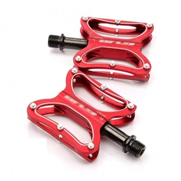kaige Mountain Bike Pedal kaige Palin Bearing Mountain Bike Anti-skid Ultralight Flat Wide Pedal Bicycle Parts WKY (Color : Red)