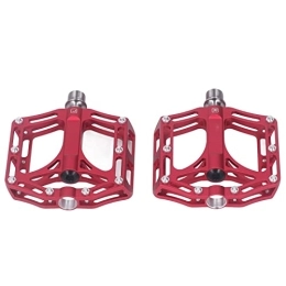 KAKAKE Mountain Bike Pedal KAKAKE Metal Bike Pedals, Universal Mountain Bike Pedals High Hardness Lightweight Dustproof 1 Pair for MTB Bike for Mountain Bike(Red)